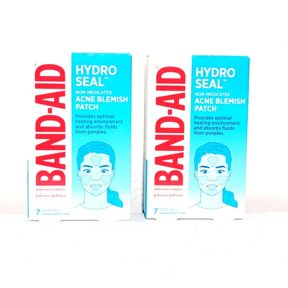 2X Band-Aid Hydro Seal Acne Non-Medicated Blemish Patches, 7 patches each Pack